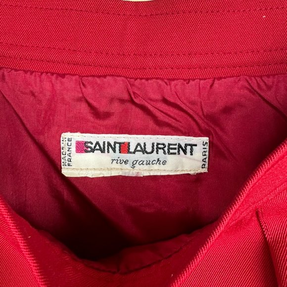 Yves Saint Laurent Rive Gauche Vintage Skirt Red - Picture 9 of 16